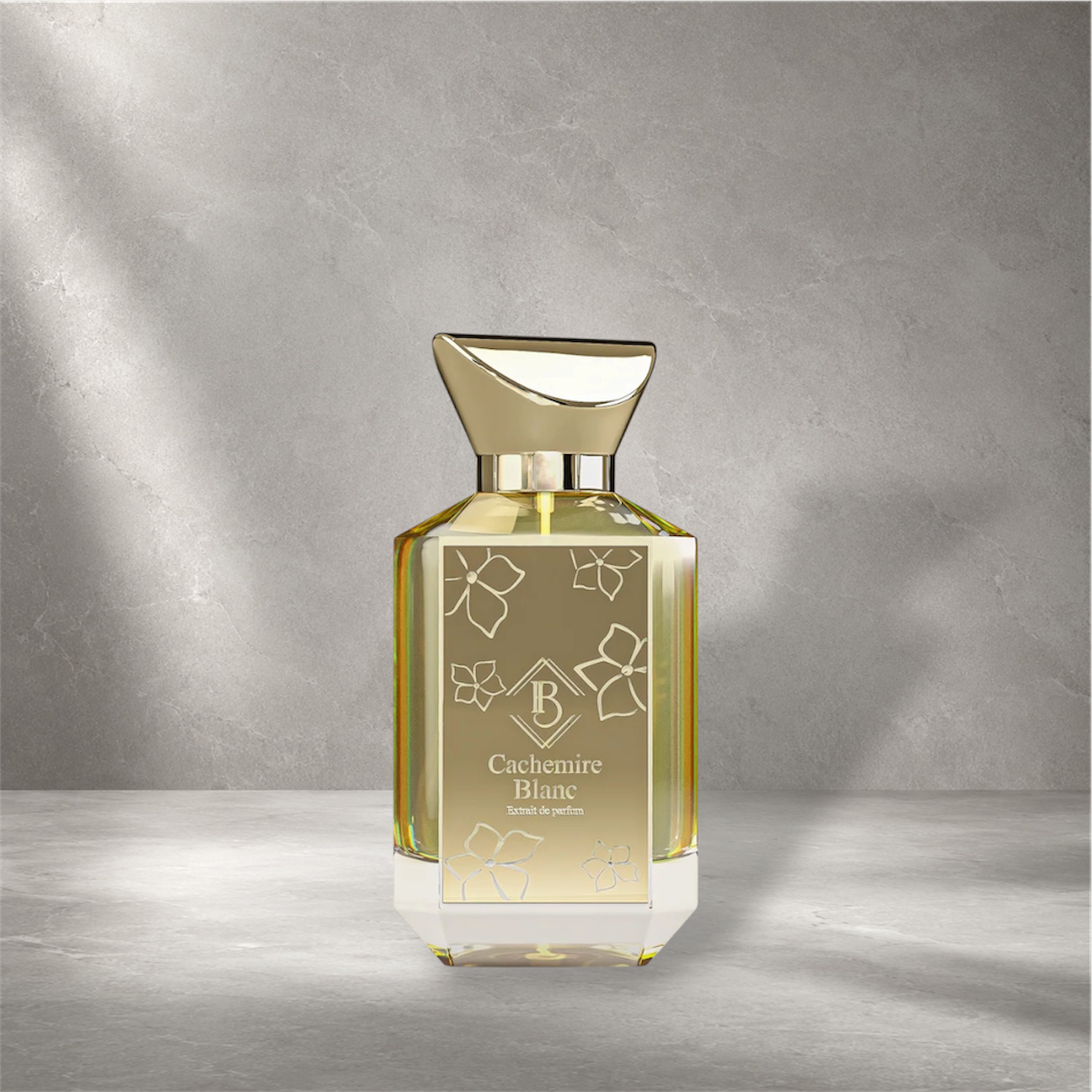 Flacon 100ml de Cachemire Blanc par Bey Parfum, parfum florale boisée musquée